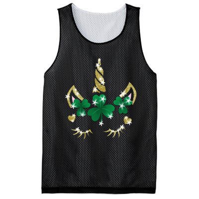 Sarcastic Unicorn Face Print Cute Saint Patrick's Day Mesh Reversible Basketball Jersey Tank