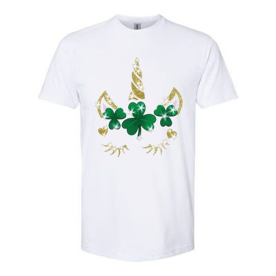 Sarcastic Unicorn Face Print Cute Saint Patrick's Day Softstyle CVC T-Shirt