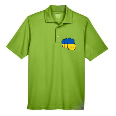 Support Ukraine Flag Fist Men's Origin Performance Piqué Polo