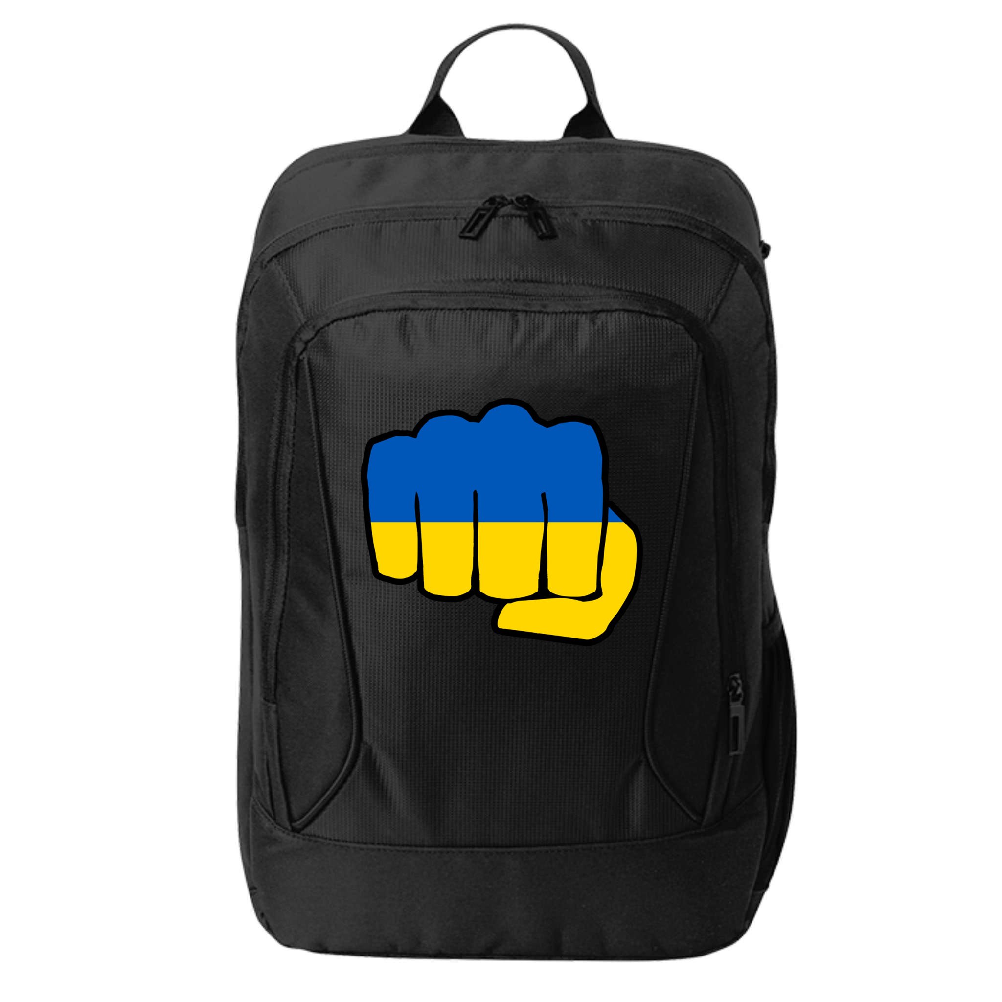 Support Ukraine Flag Fist City Backpack