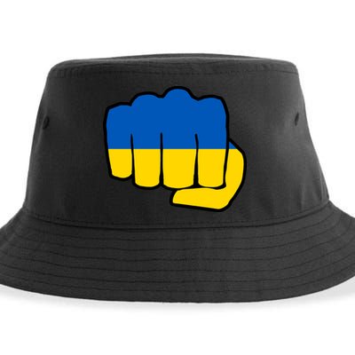Support Ukraine Flag Fist Sustainable Bucket Hat