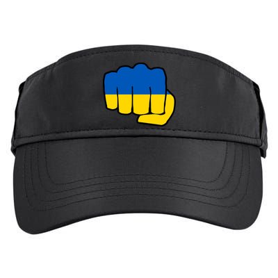 Support Ukraine Flag Fist Adult Drive Performance Visor