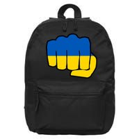 Support Ukraine Flag Fist 16 in Basic Backpack