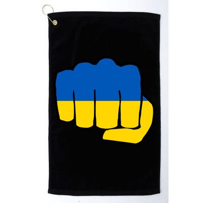 Support Ukraine Flag Fist Golf Towel
