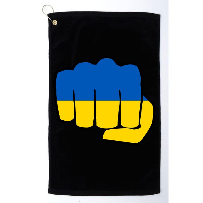 Support Ukraine Flag Fist Golf Towel