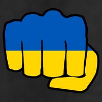 Support Ukraine Flag Fist Golf Towel