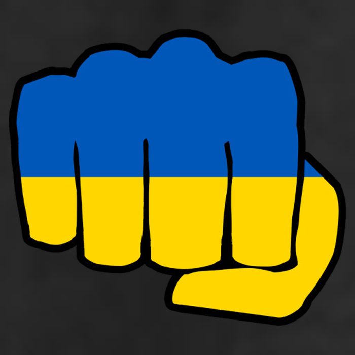 Support Ukraine Flag Fist Golf Towel