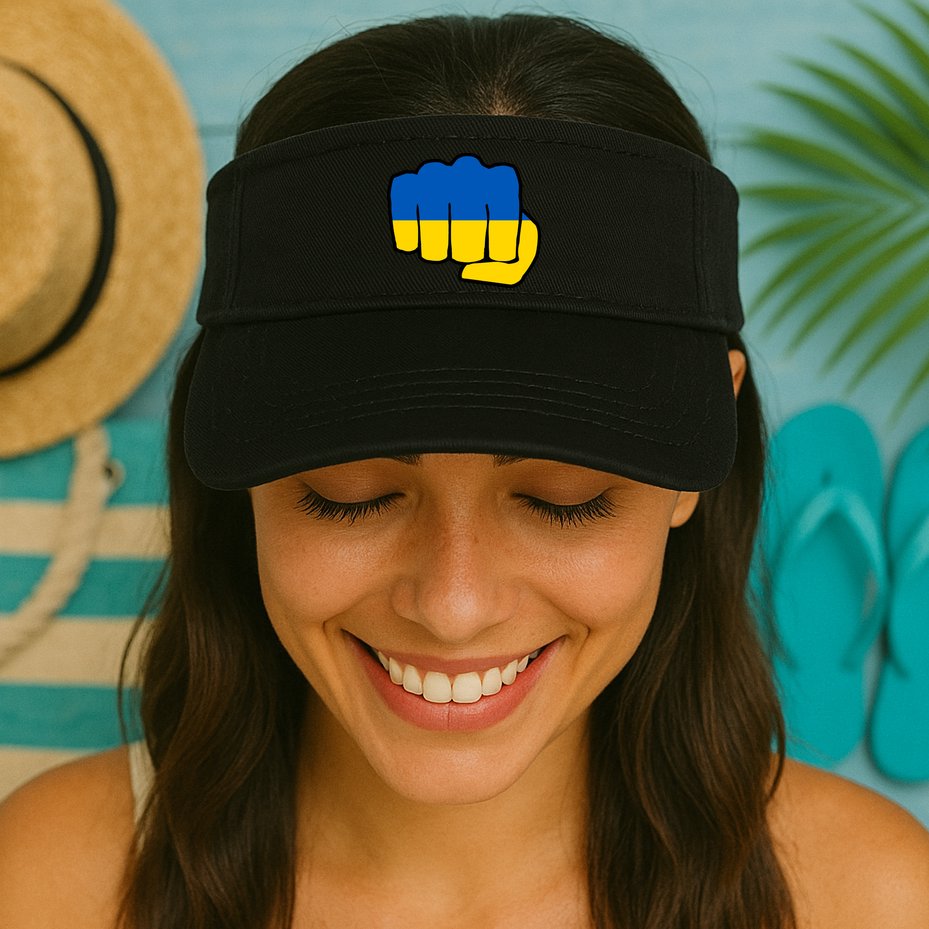 Support Ukraine Flag Fist Visor