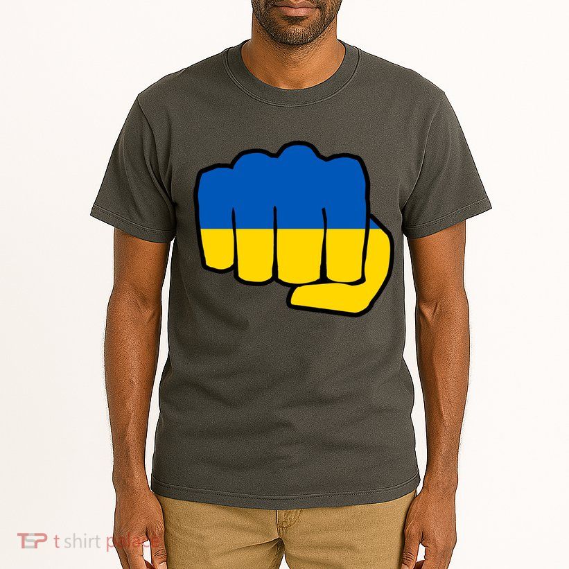 Support Ukraine Flag Fist Tall T-Shirt