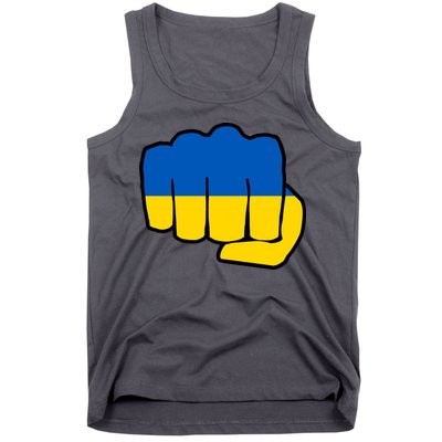 Support Ukraine Flag Fist Tank Top