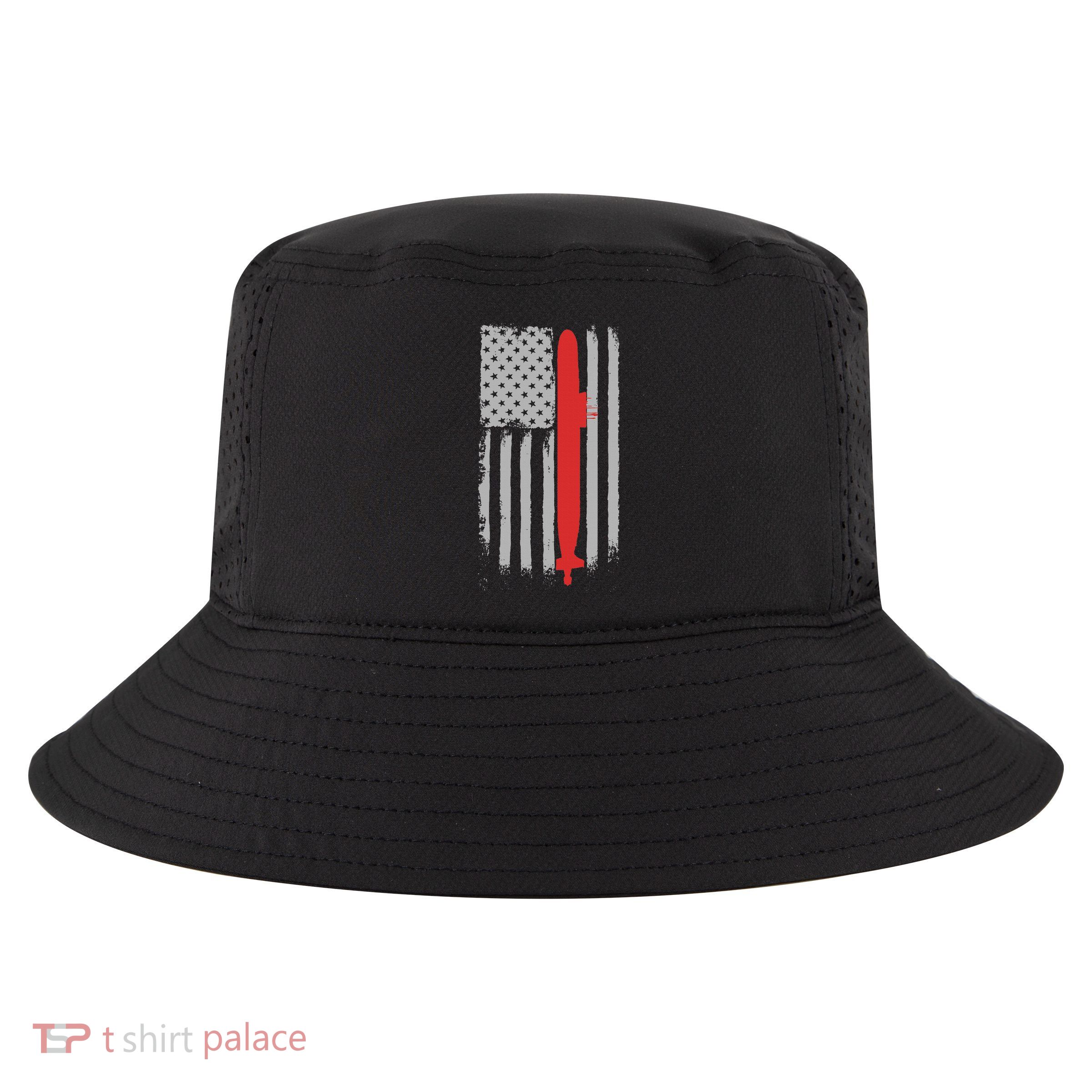 Submarine Usa Flag Gift For Submariner Cool Comfort Performance Bucket Hat