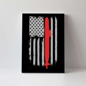 Submarine Usa Flag Gift For Submariner Canvas