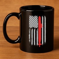 Submarine Usa Flag Gift For Submariner 11oz C Handle Ceramic Mug