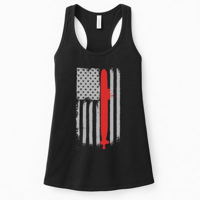 Submarine Usa Flag Gift For Submariner Womens Tank Top