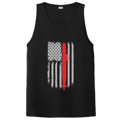 Submarine Usa Flag Gift For Submariner PosiCharge Competitor Tank