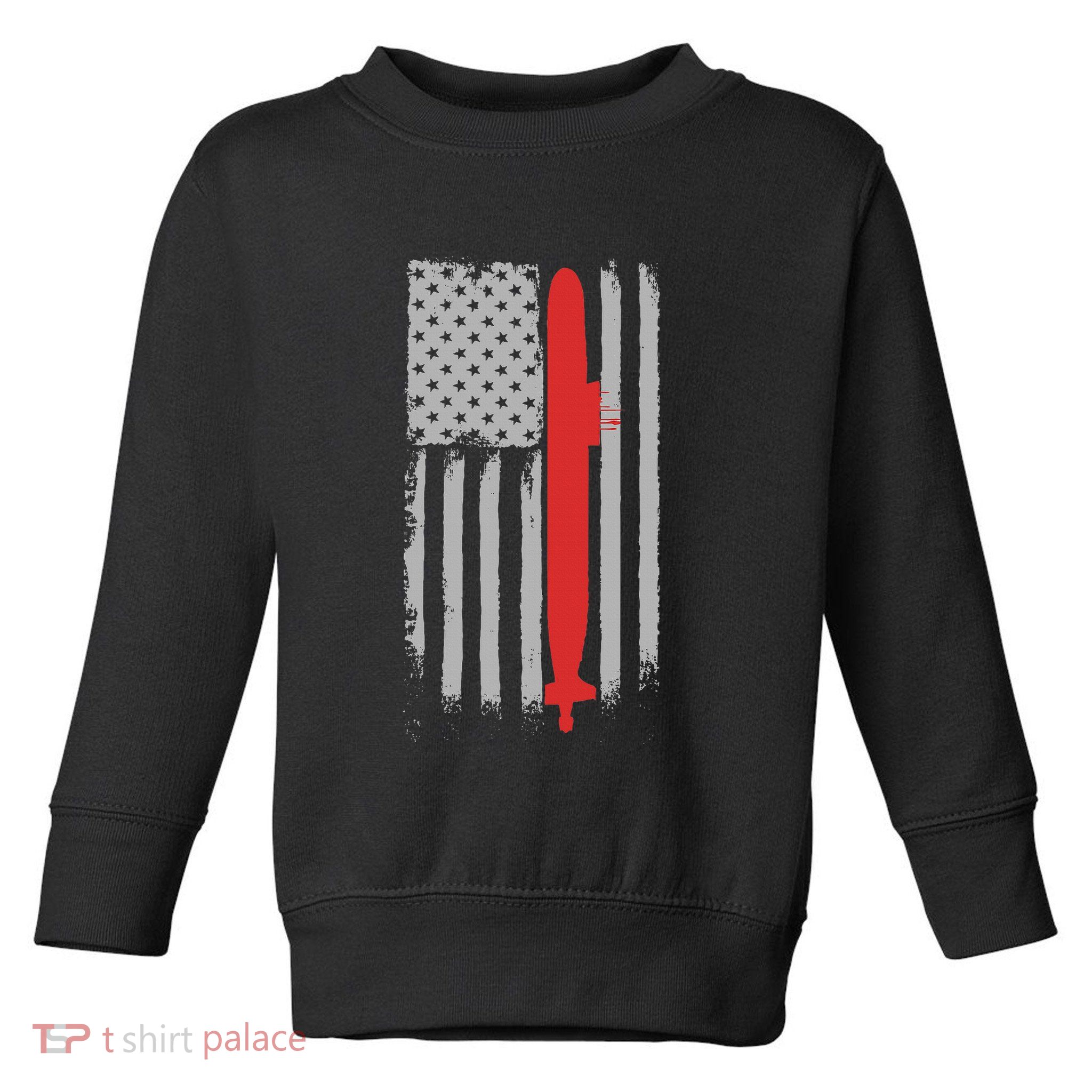 Submarine Usa Flag Gift For Submariner Toddler Sweatshirt
