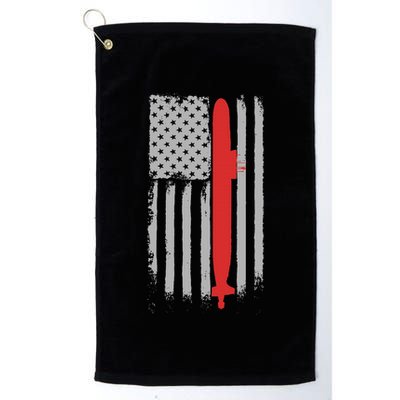 Submarine Usa Flag Gift For Submariner Golf Towel