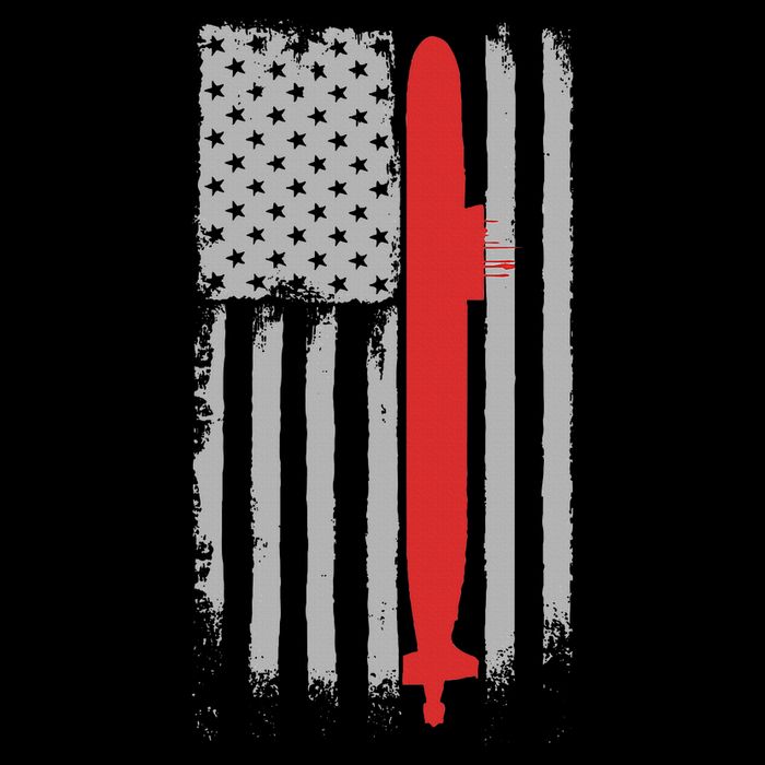 Submarine Usa Flag Gift For Submariner Women's V-Neck T-Shirt