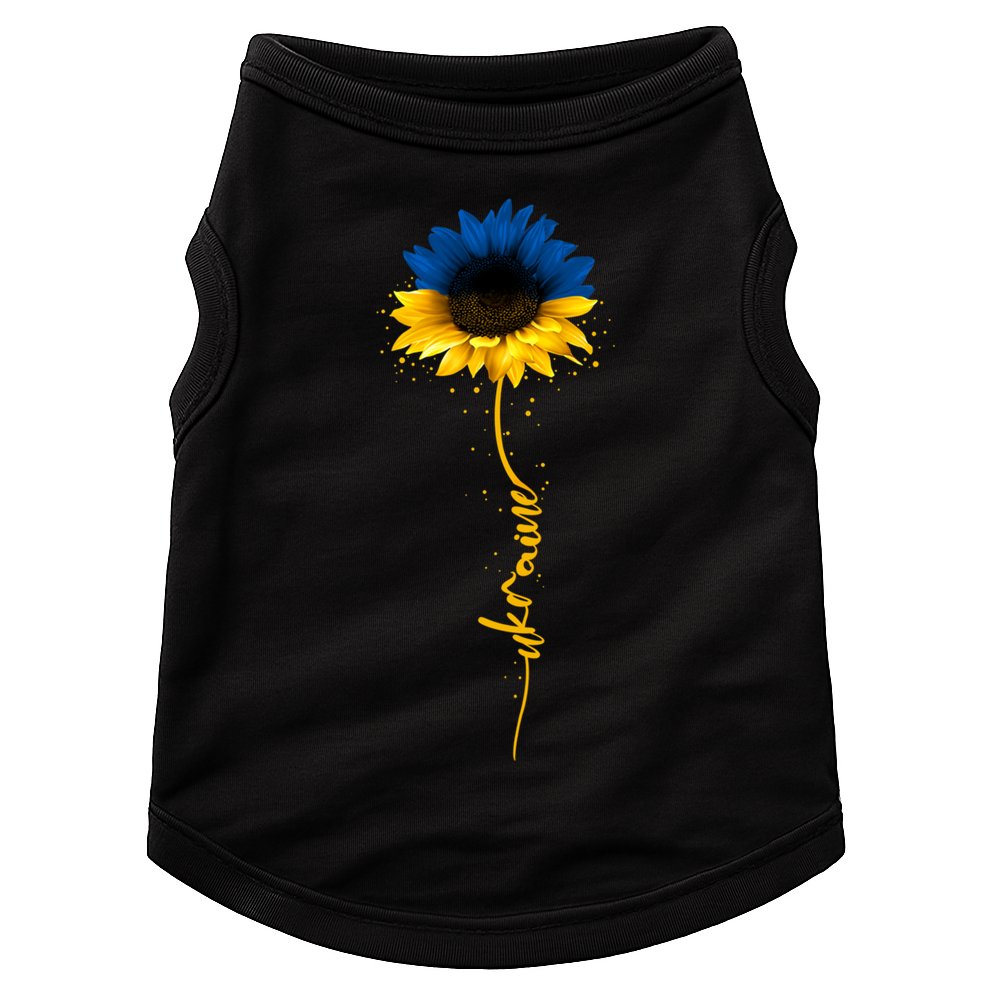 Sunflower Ukrainian Flag Tee I Stand With Ukraine Peace Gift Doggie Tank