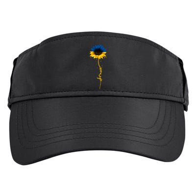 Sunflower Ukrainian Flag Tee I Stand With Ukraine Peace Gift Adult Drive Performance Visor