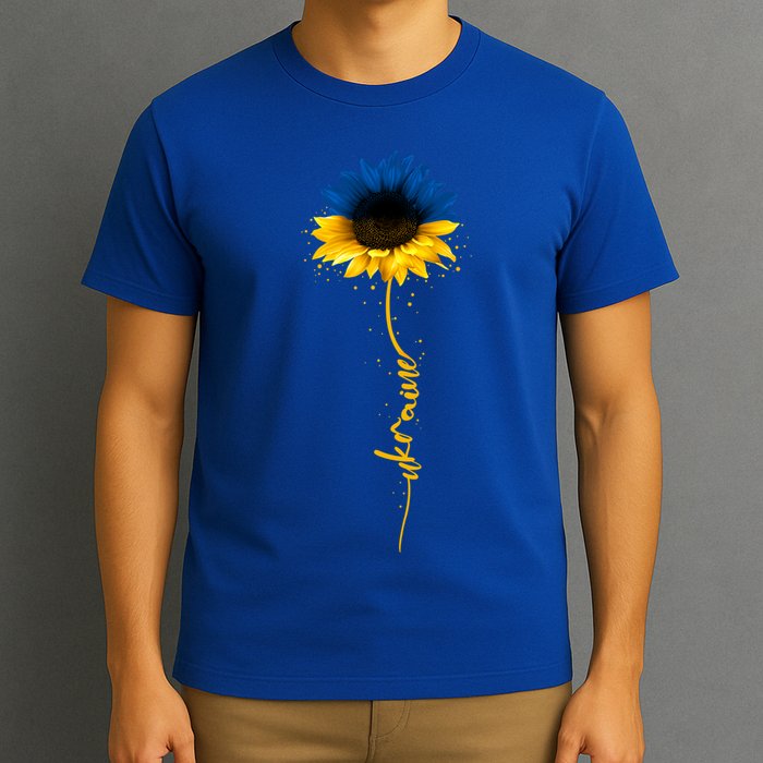 Sunflower Ukrainian Flag Tee I Stand With Ukraine Peace Gift T-Shirt