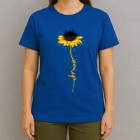 Sunflower Ukrainian Flag Tee I Stand With Ukraine Peace Gift T-Shirt
