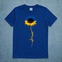 Sunflower Ukrainian Flag Tee I Stand With Ukraine Peace Gift T-Shirt
