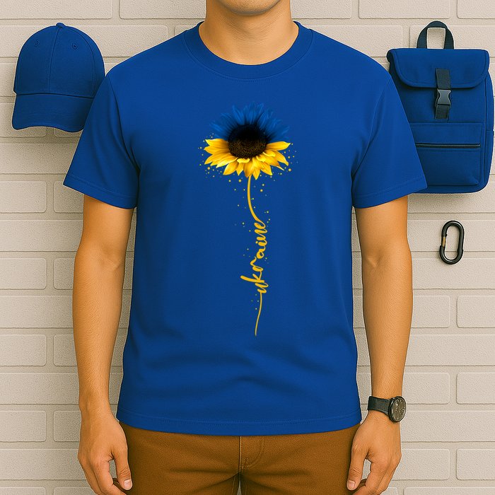 Sunflower Ukrainian Flag Tee I Stand With Ukraine Peace Gift T-Shirt