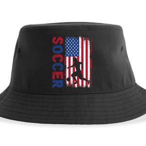 Soccer Usa Flag For Soccer Lover Sustainable Bucket Hat