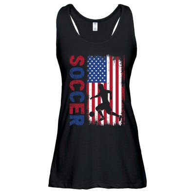 Soccer Usa Flag For Soccer Lover Ladies Essential Flowy Tank