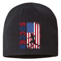 Soccer Usa Flag For Soccer Lover Sustainable Beanie