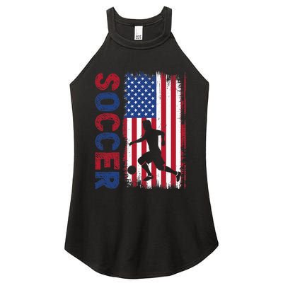 Soccer Usa Flag For Soccer Lover Women's Perfect Tri Rocker Tank