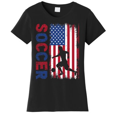 Soccer Usa Flag For Soccer Lover Women's T-Shirt