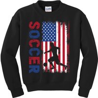 Soccer Usa Flag For Soccer Lover Kids Sweatshirt