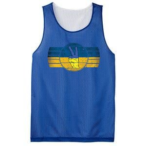 Support Ukrainian Flag Peace And Love I Stand With Ukraine Gift Mesh Reversible Basketball Jersey Tank