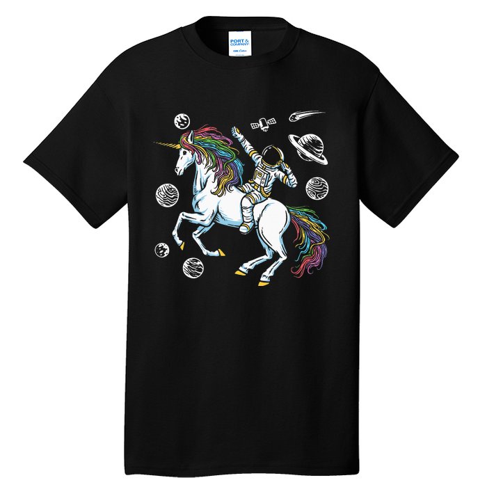 Space Unicorns Funny Astronaut Planet Travel Tall T-Shirt