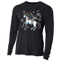 Space Unicorns Funny Astronaut Planet Travel Cooling Performance Long Sleeve Crew