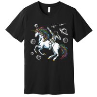 Space Unicorns Funny Astronaut Planet Travel Premium T-Shirt