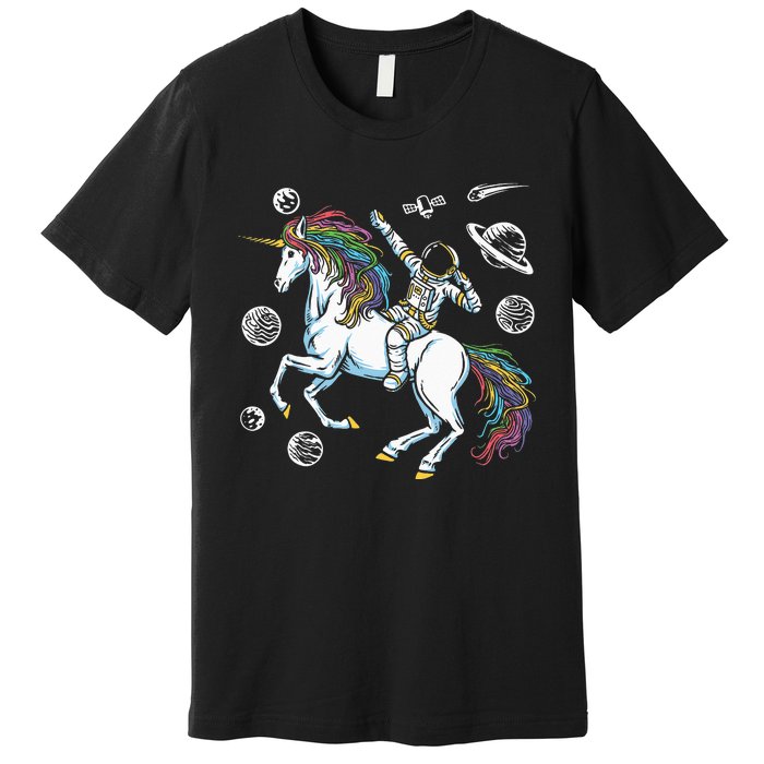 Space Unicorns Funny Astronaut Planet Travel Premium T-Shirt