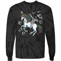 Space Unicorns Funny Astronaut Planet Travel Tie-Dye Long Sleeve Shirt