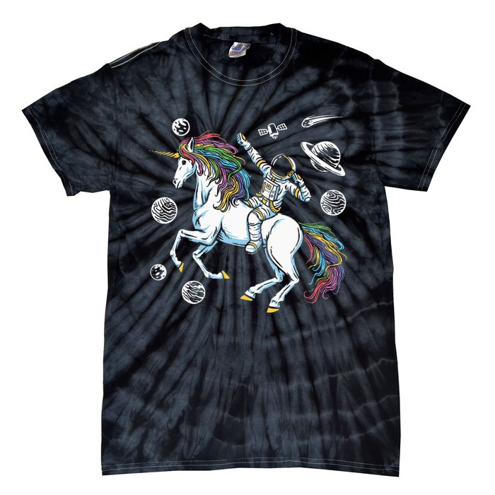 Space Unicorns Funny Astronaut Planet Travel Tie-Dye T-Shirt