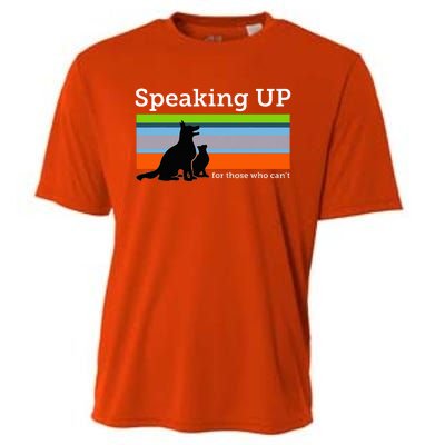 Speaking Up For Those Who CanT Stop Animal Abuse Awareness Cooling Performance Crew T-Shirt