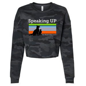 Speaking Up For Those Who CanT Stop Animal Abuse Awareness Cropped Pullover Crew