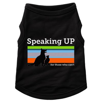 Speaking Up For Those Who CanT Stop Animal Abuse Awareness Doggie Tank