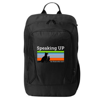 Speaking Up For Those Who CanT Stop Animal Abuse Awareness City Backpack