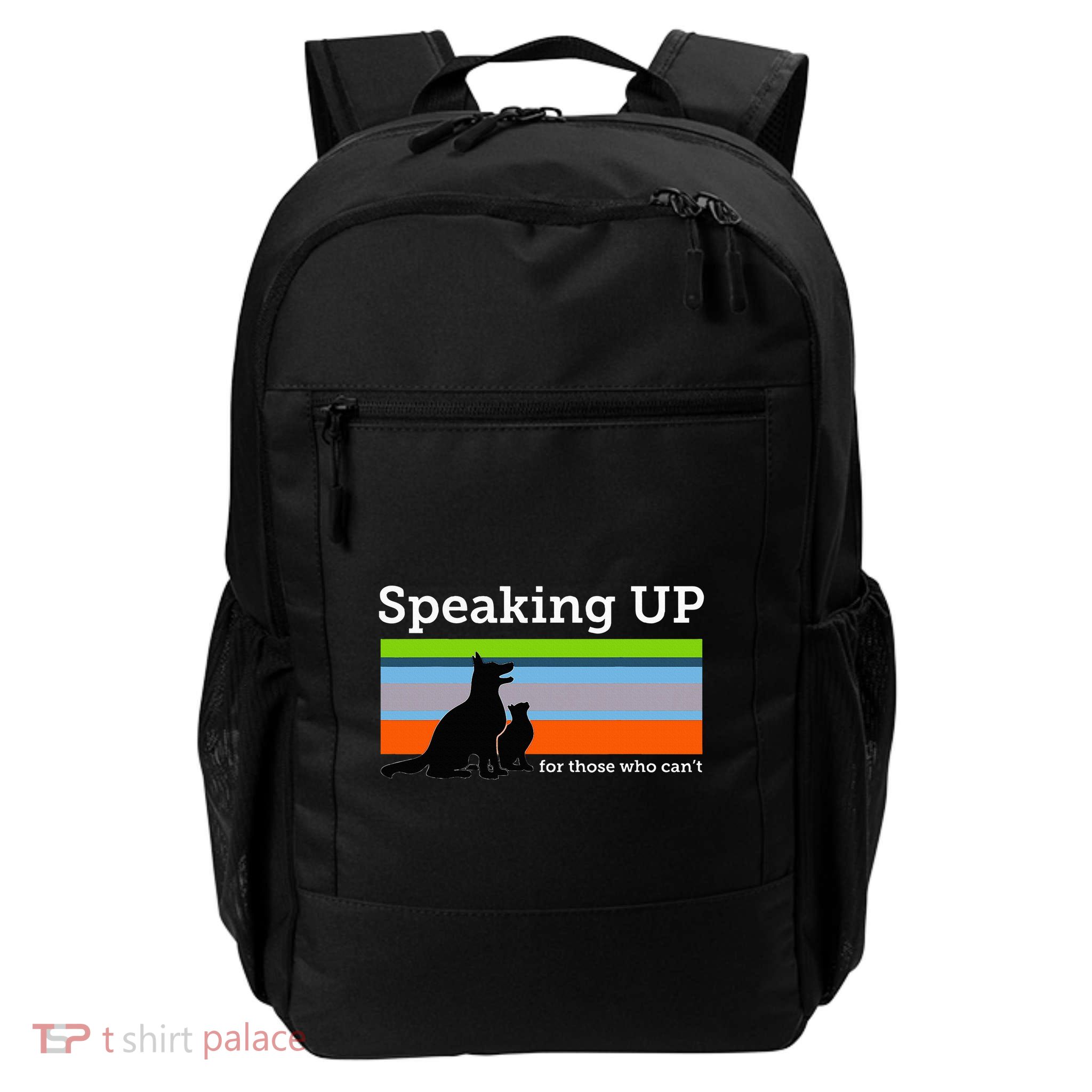 Speaking Up For Those Who CanT Stop Animal Abuse Awareness Daily Commute Backpack