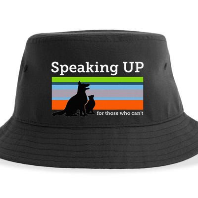 Speaking Up For Those Who CanT Stop Animal Abuse Awareness Sustainable Bucket Hat