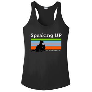 Speaking Up For Those Who CanT Stop Animal Abuse Awareness Ladies PosiCharge Competitor Racerback Tank