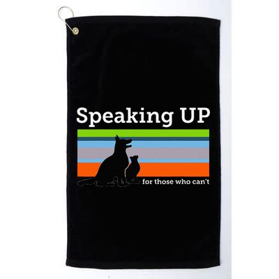 Speaking Up For Those Who CanT Stop Animal Abuse Awareness Golf Towel