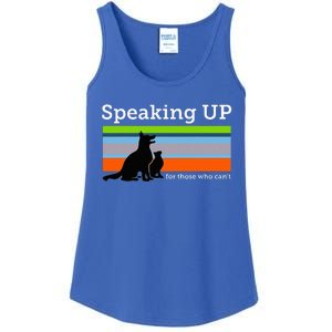 Speaking Up For Those Who CanT Stop Animal Abuse Awareness Ladies Essential Tank